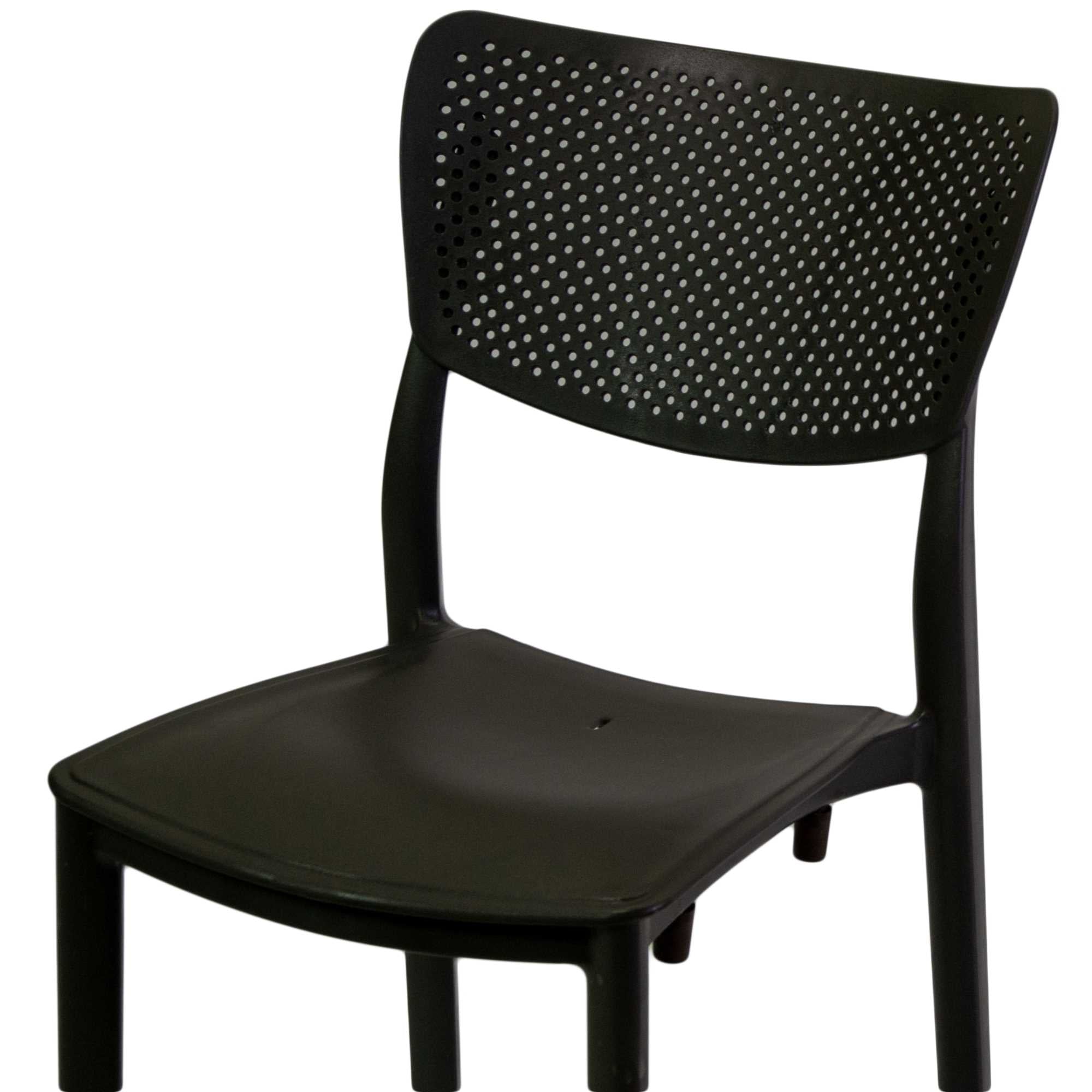 Sedia 44x53xh84 cm in Polipropilene Alezio Antracite