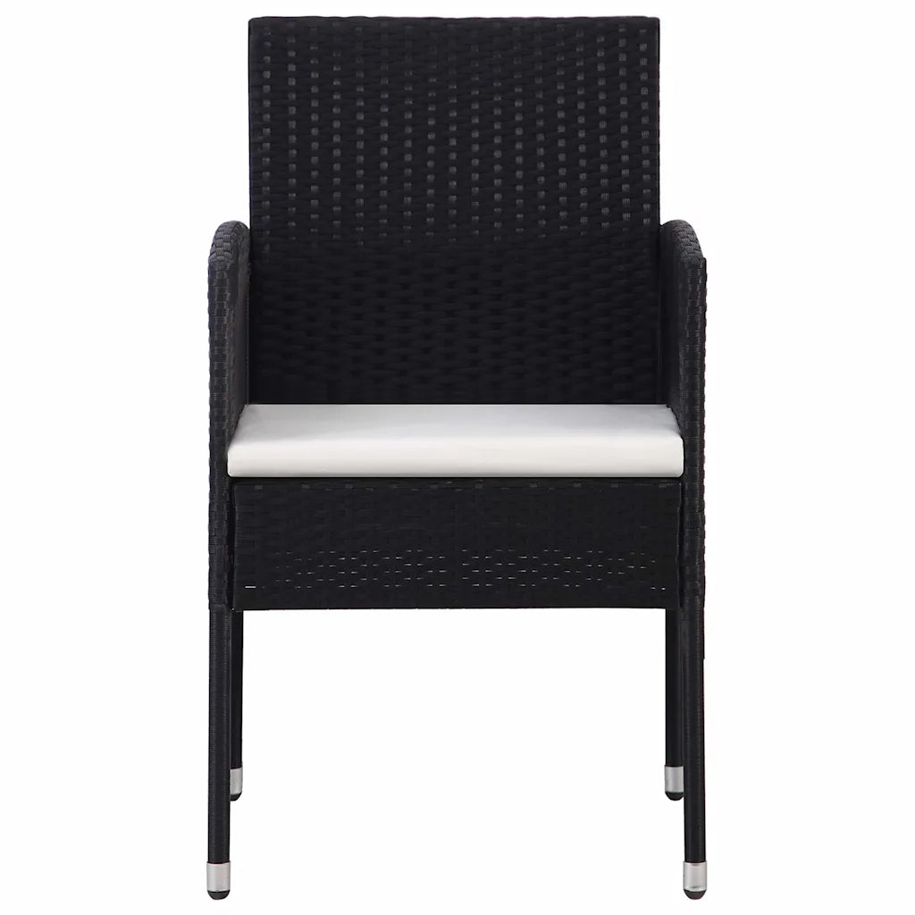 Set da Pranzo da Giardino 5 pz Nero 3099621