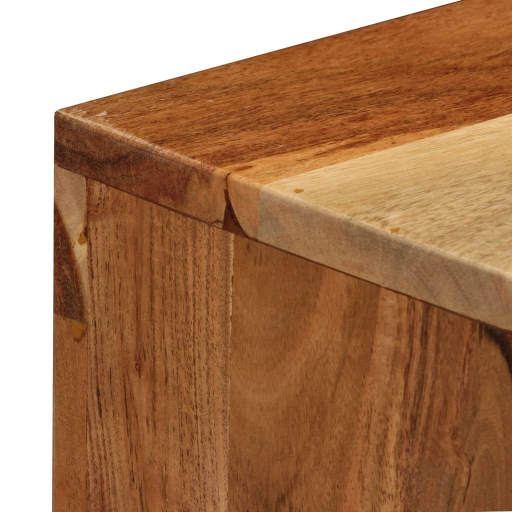 Buffet credenza mobiletto consolle mobile contenitore legno massello di acacia 76 cm marrone 4402190