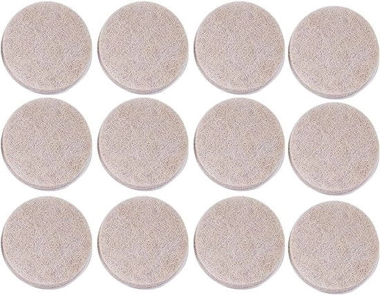 Vilten Pads per Braccia di Sedia - Beige - Protezione Pavimenti in Legno - Protezioni per Mobili - 96 Pezzi