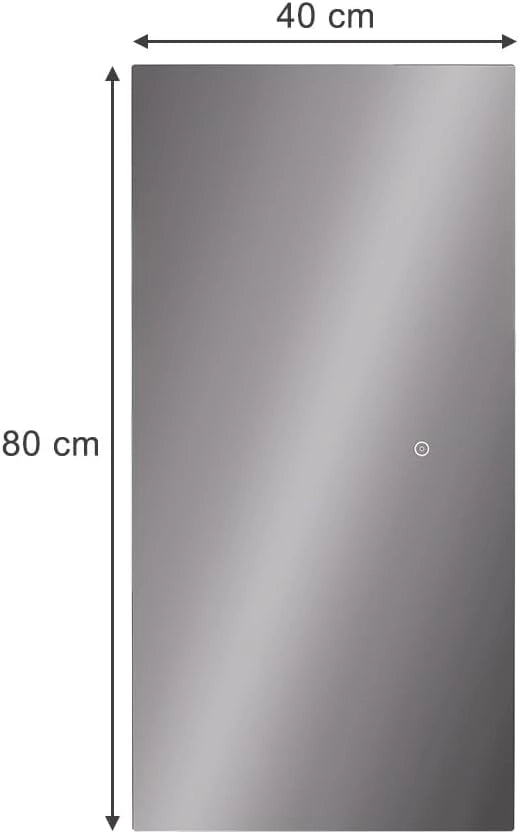 Specchio bagno Miral, Vetro, 80 x 40 cm con retroilluminazione, per montaggio a parete con illuminazione LED integrata