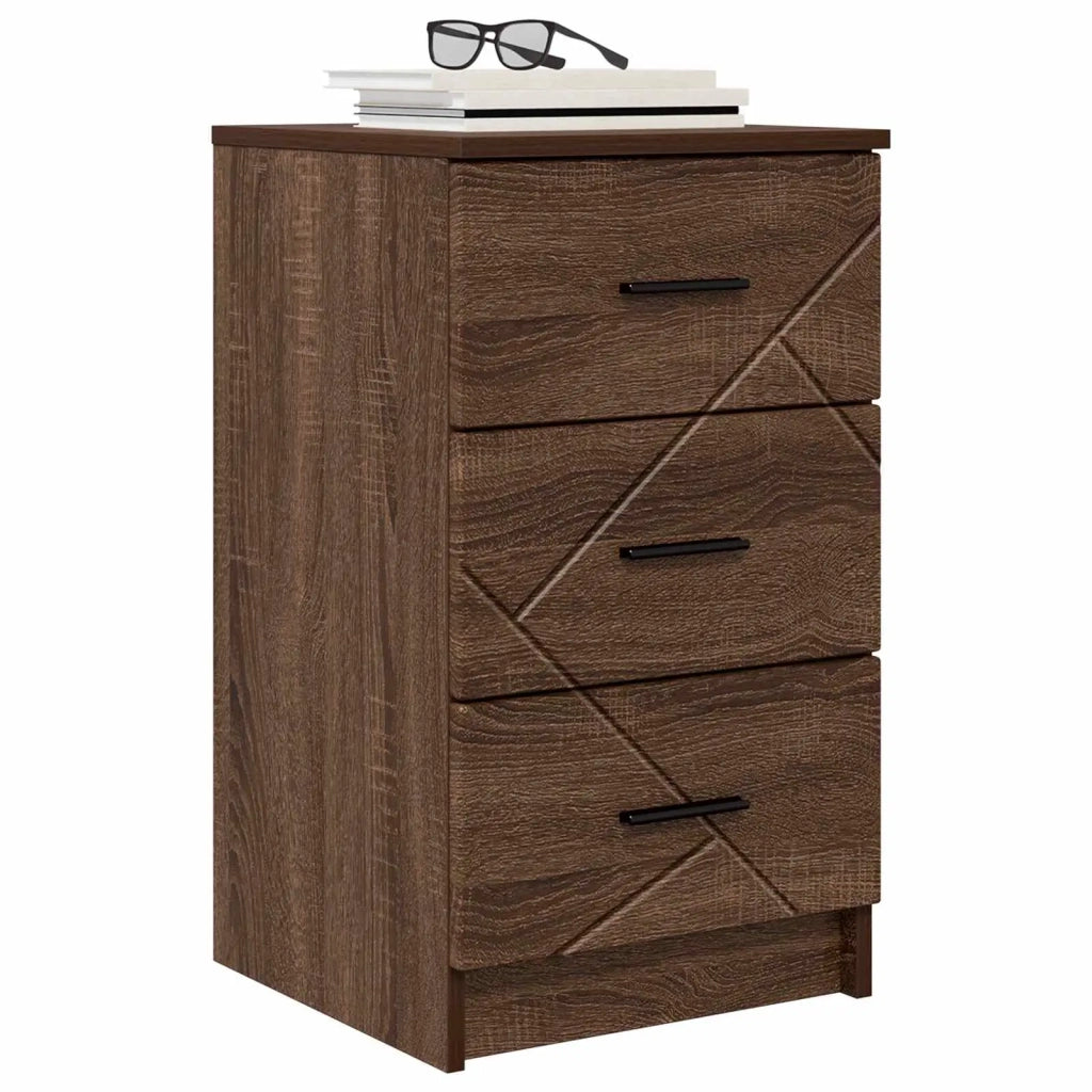 Armadio da Notte con cassetto Rovere marrone 38 x 38 x 66 cm 883381