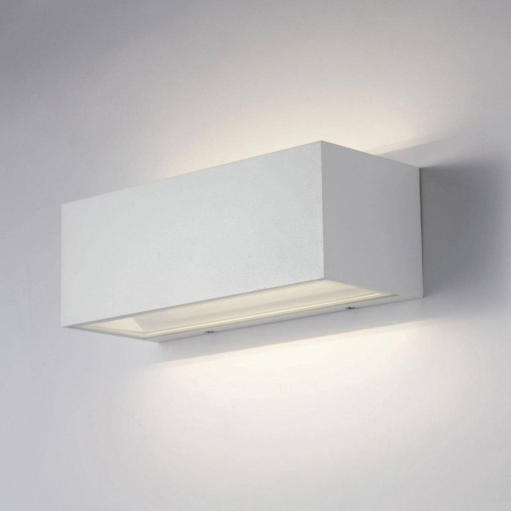 APPLIQUE BIEMISSIONE LED TWIN BIANCA 35W 4260LM CCT 3000K / 4000K IP54 30X10,8X12CM