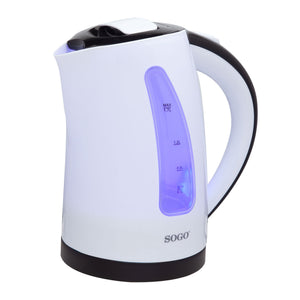 SOGO Bollitore Elettrico Senza Fili 1.7L - Acciaio Inox, 360°, Spegnimento Auto, Protezione Surriscaldamento