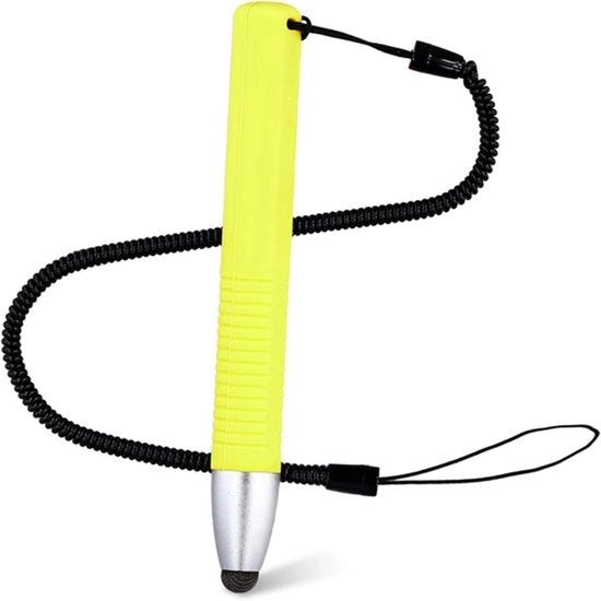 Penna Capacitiva Amichevole per Touchscreen con Cavo Elasticizzato - Adatta per Tablet per Bambini, Smartphone e Tablet - Verde