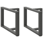 Set di 2 gambe regolabili a T per tavolino da caffè 70 x 25 x 43 cm in acciaio antracite 02_0057307