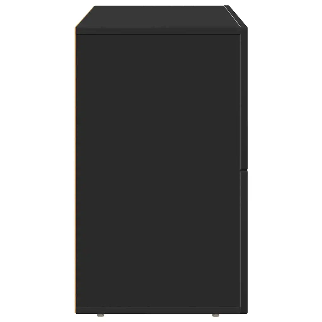 Credenza Nero 80.5 x 35 x 59 cm Legno multistrato