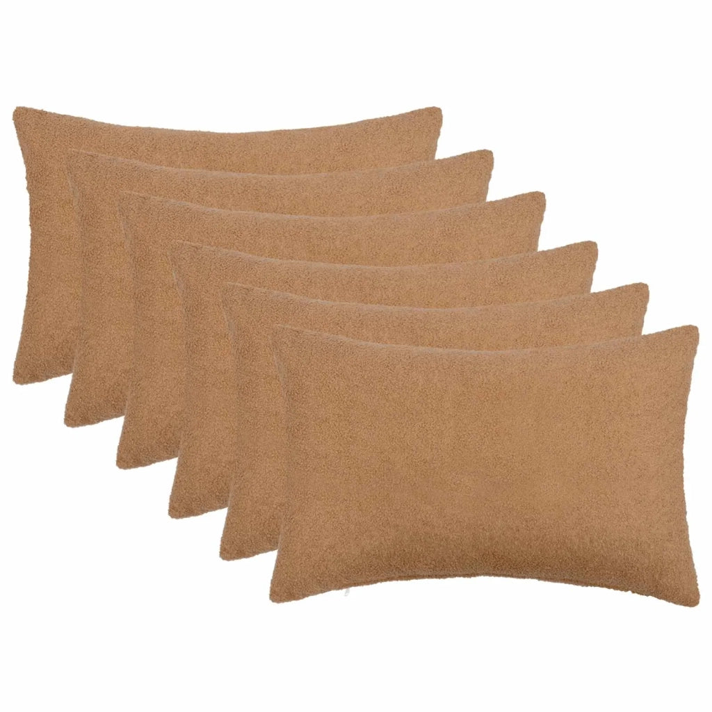 Federa 6 pcs HEERLEN Beige 50 x 75 cm Bouclé 911672