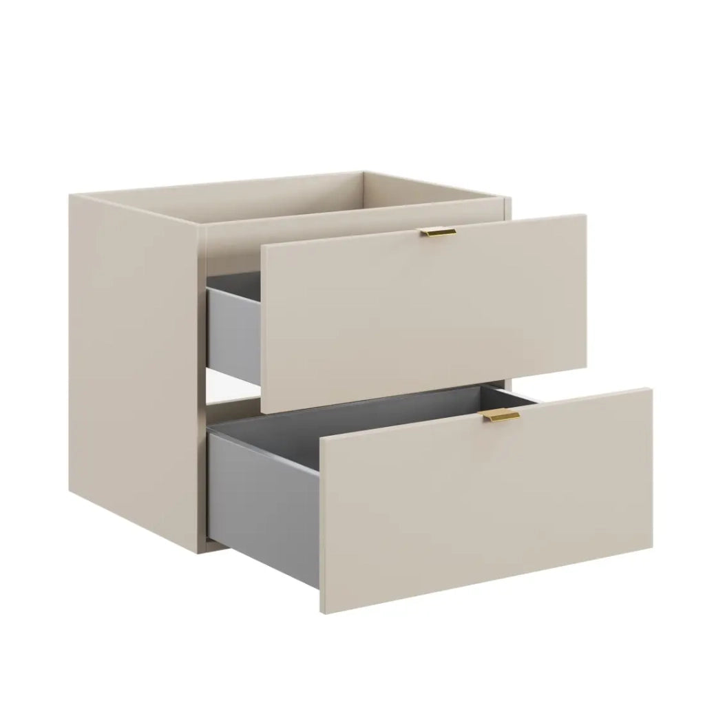 Mobile sottolavabo BELLA 60 cm – Colore marrone congo – Design sospeso finitura opaca