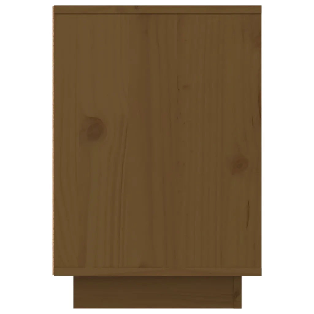 Set di 2 Comodini | Armadio da Notte | Mobiletto da notte ambra 50x34x50 cm in Legno Massello di Pino