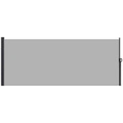 Paravento Laterale Doppio Retrattile 3L x 1.8H m in Alluminio e Poliestere Anti-UV ad Alta Densità 180 g/m², Grigio Chiaro