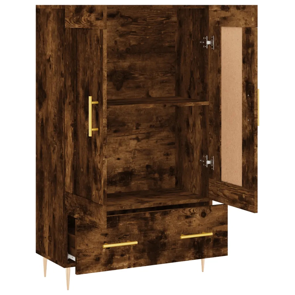 Credenza-Buffet-Armadio da cucina Rovere Fumo 69,5x31x115 cm in Legno Multistrato 682691