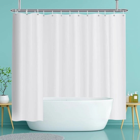 Douchegordijn Antischiummoso - Impermeabile - 1 pezzo - Bianco - Poliester - 240x200cm