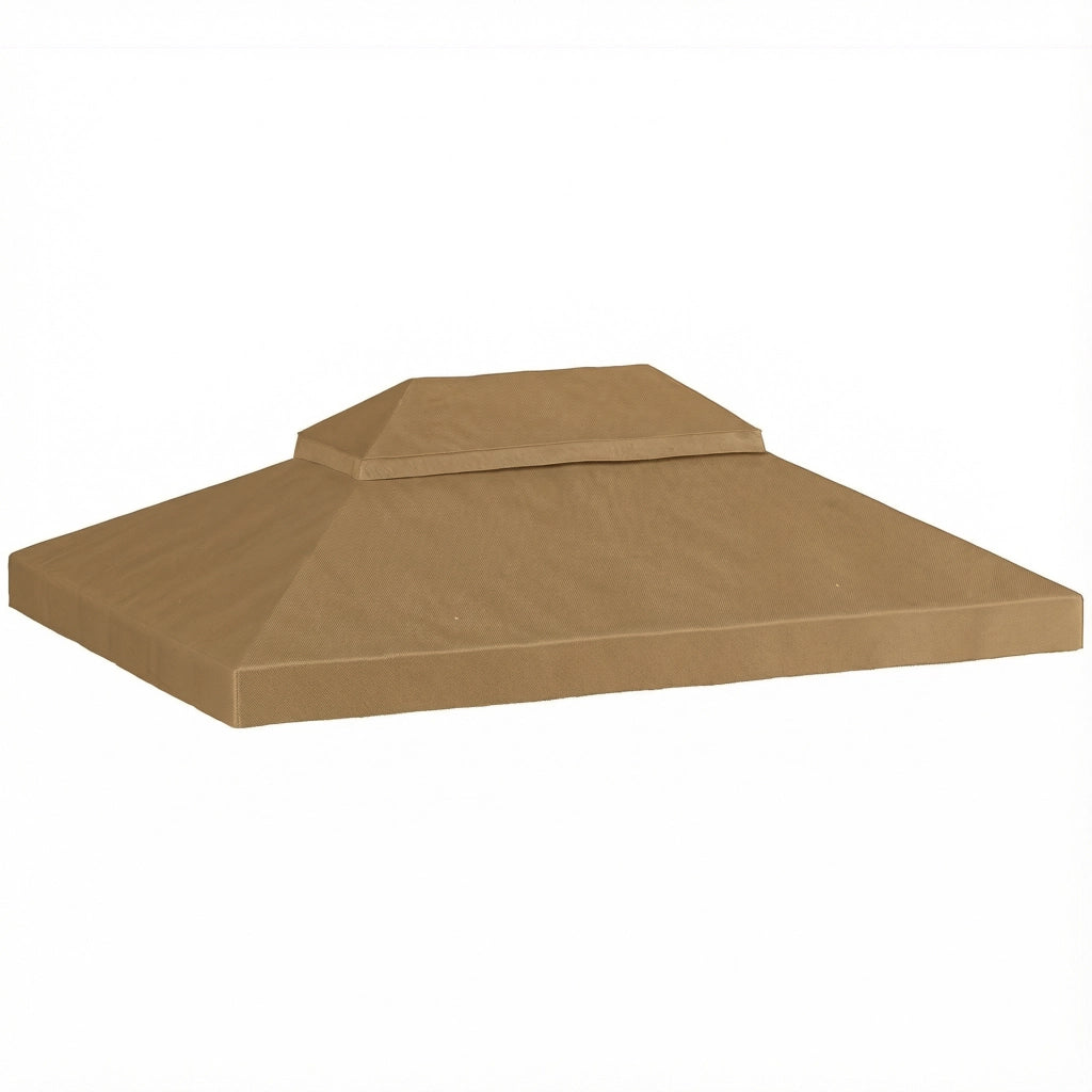 Telo di ricambio per gazebo ¨C Xylo ¨C 4x3m doppio tetto beige poliestere 370g/m2