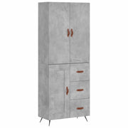 Credenza | Madia | Buffet da pranzo | Armadio da pranzo Grigio Cemento 69,5x34x180 cm in Legno Multistrato