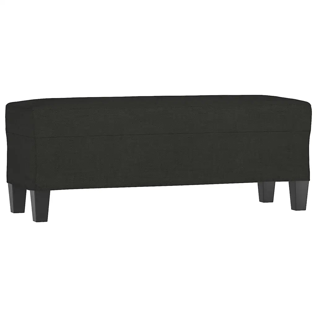 Panca-Sgabello Nera 100x35x41 cm in Tessuto 256606