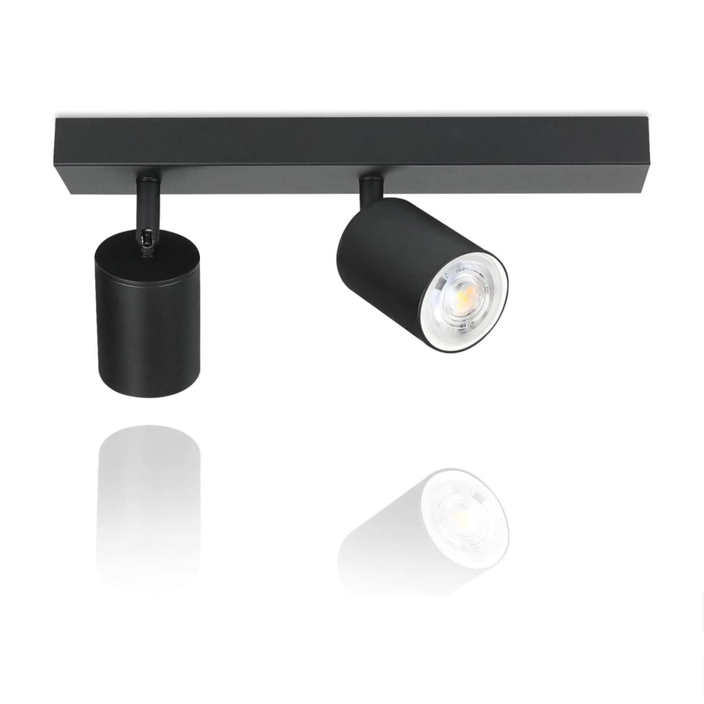 ZMH Faretto da soffitto a 2 fiamme 30CM plafoniera design moderno GU10 industriale orientabile