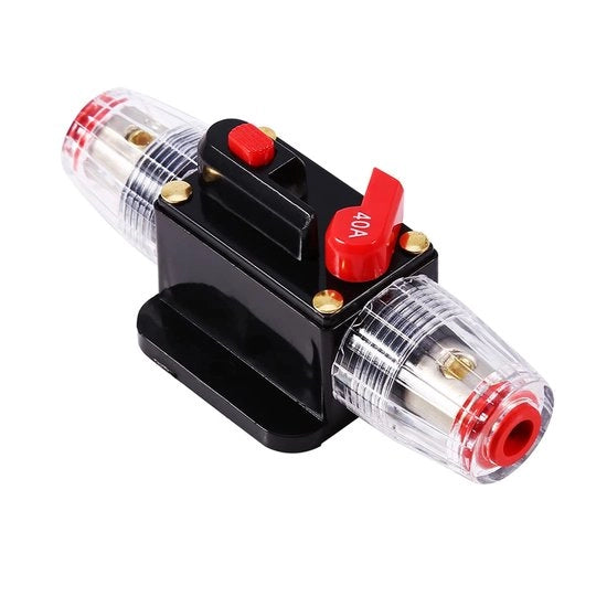 Fusibile 40A 12V - Interruttore di Corrente Ristabilente - Facile da Usare - Formato Compatto - Protezione contro il Surroghetto - Interruttore di Corrente con Ristabilimento Automatico - 40A - 12V