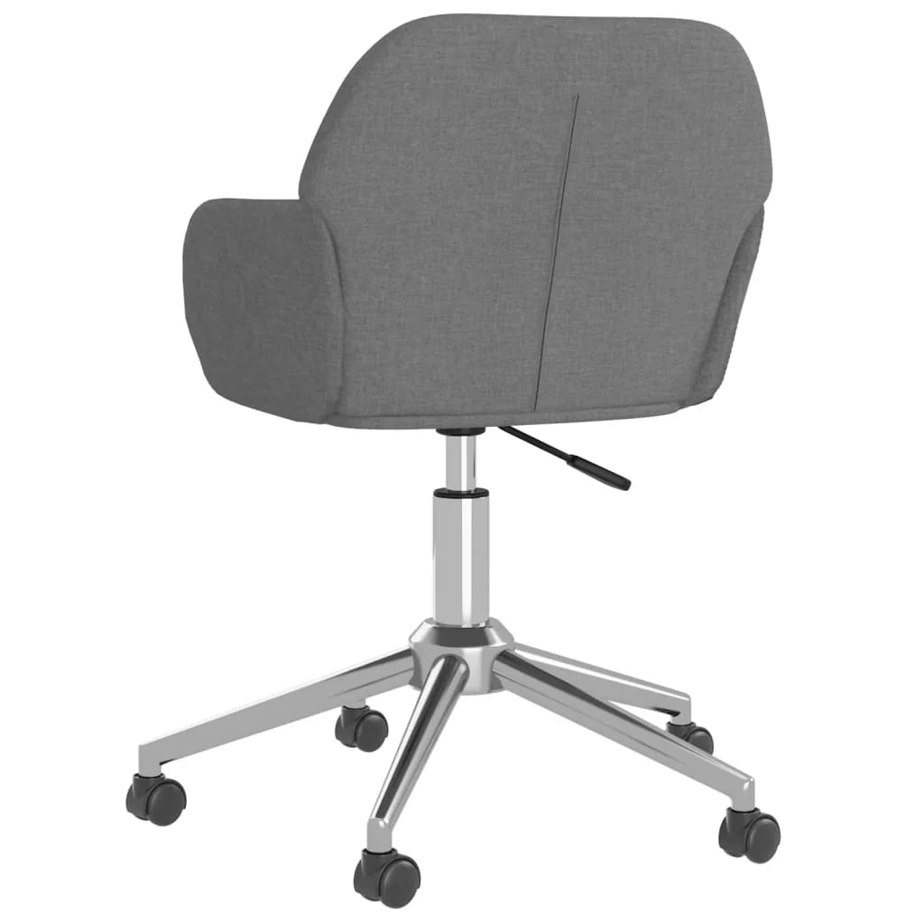 Sedia girevole per computer da ufficio sedia da studio tessuto grigio chiaro 02_0024110