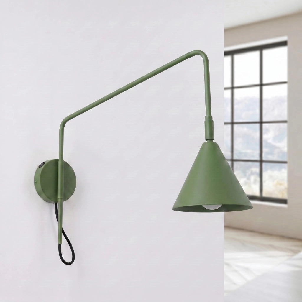 Applique NOX 1 verde oliva con interruttore