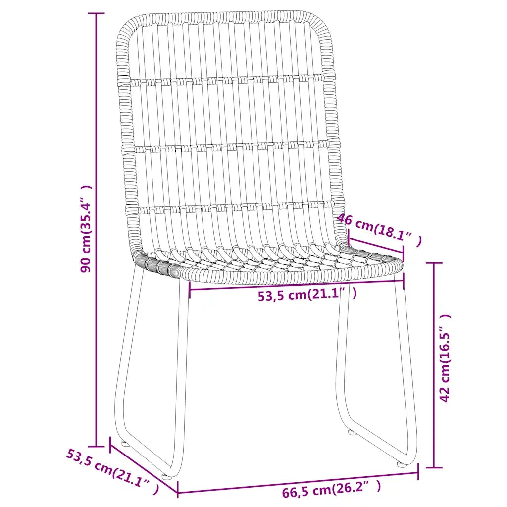 Set Mobili da Pranzo da Giardino 3 pz Rovere cod mxl 34655