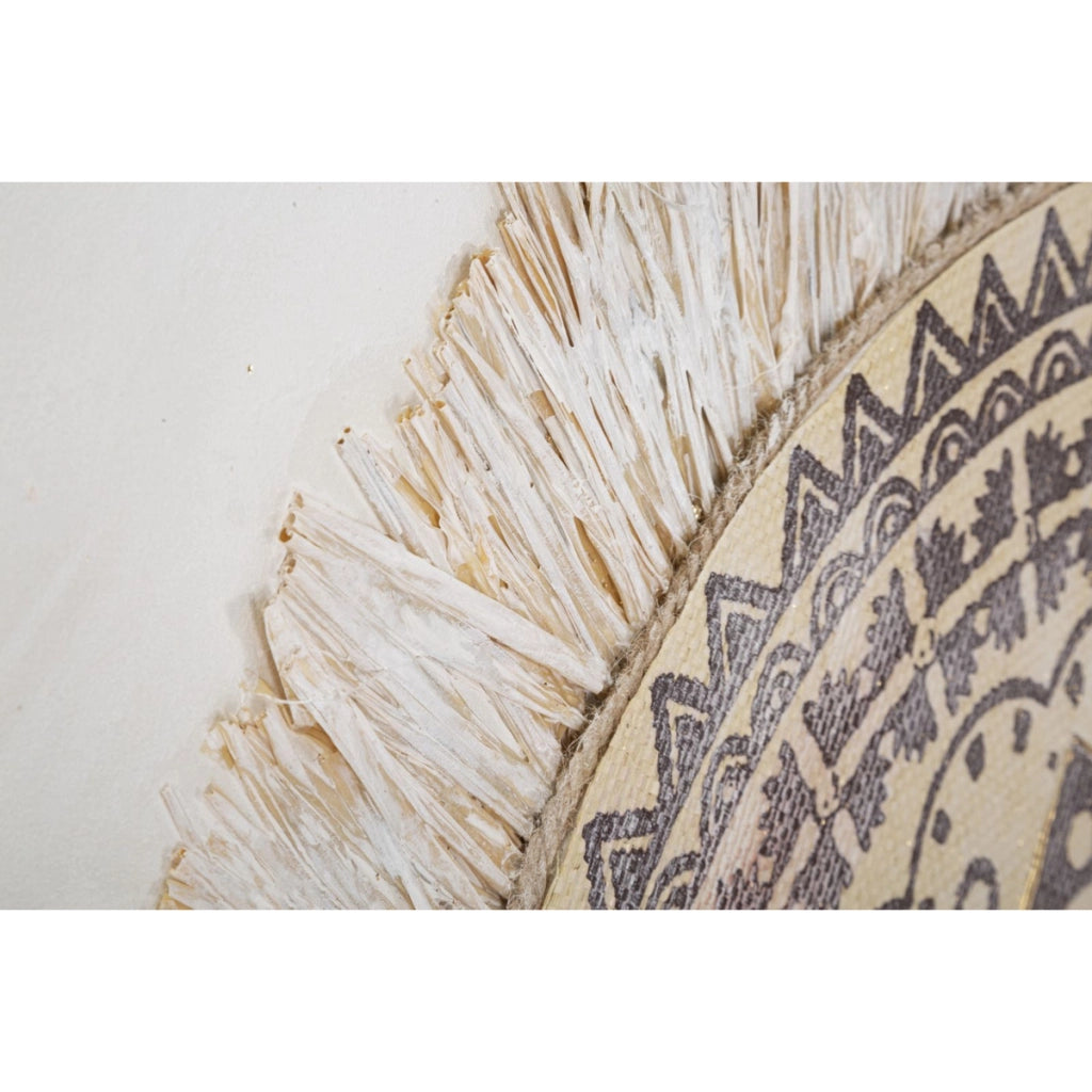 Stampa su Tela Cerchi 28, Marrone, Legno, 100x2,8x100 cm