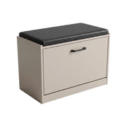 Kaizen - Panca da Ingresso con Scarpiera 63x47x30 cm 9 paia Portascarpe con Cuscino in Legno Tortora