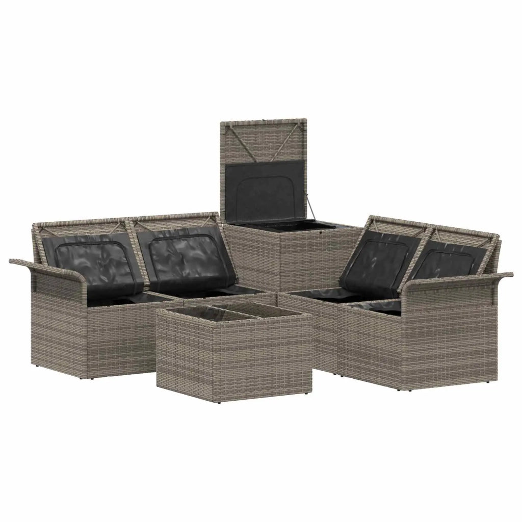 Set di divani 6 pcs 4-Numero di posti Grigio e Grigio Scuro 3447082
