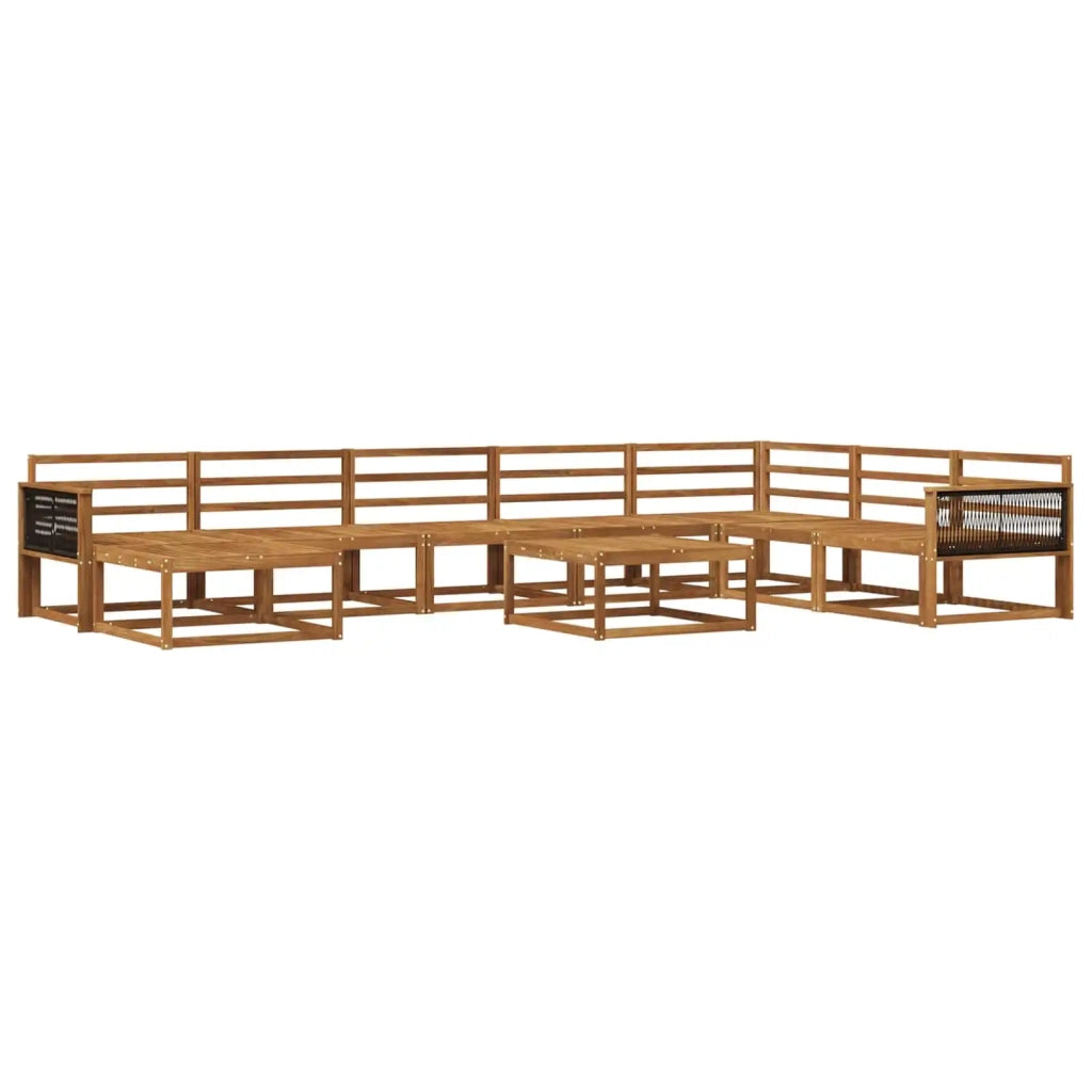 Set di divani da esterno 9 pcs Naturale