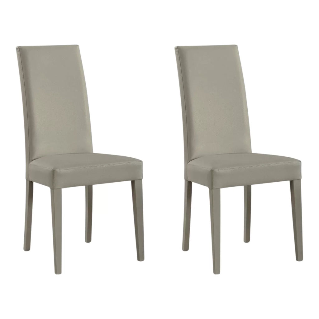 Set 2 sedie moderne legno ecopelle imbottita grigio (687) - Mobili 2G