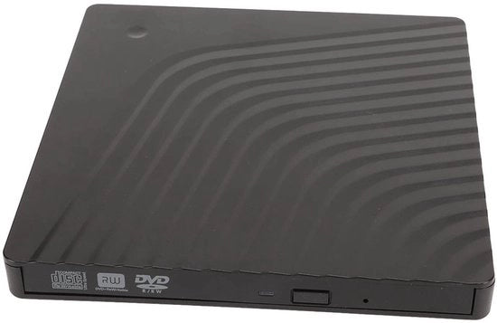 Esterno lettore DVD portatile - USB 3.0 - Nero - Lettore CD/DVD - Adatto per laptop - Compatibile con Windows e Linux