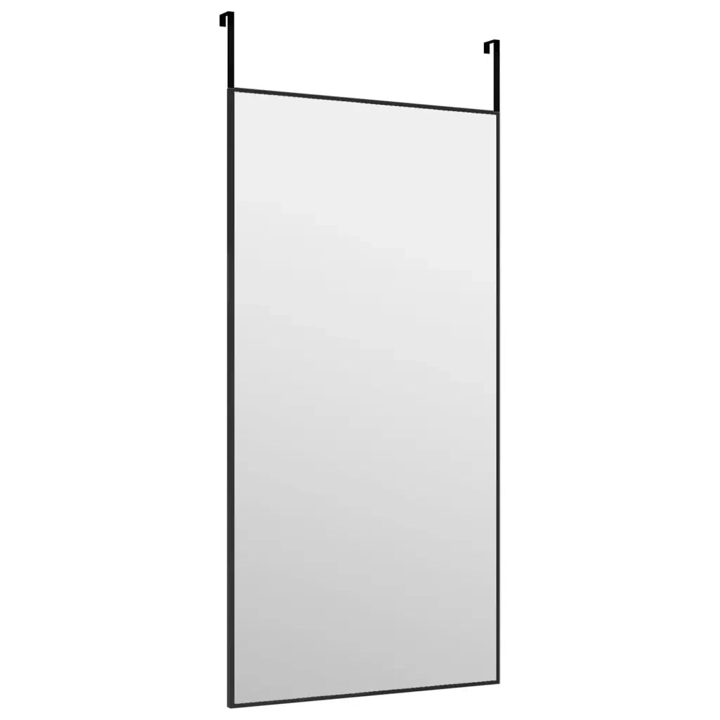 Specchio da Porta-Specchio da Appendere-Specchio Decorativo Nero 40x80 cm in Vetro e Alluminio