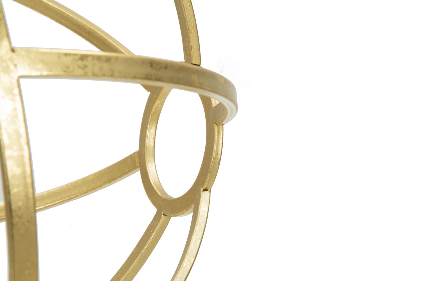 Portacandele Glam Ox Ø29x42,5 cm in Ferro e Vetro Oro