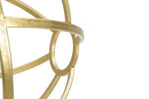 Portacandele Glam Ox Ø29x42,5 cm in Ferro e Vetro Oro