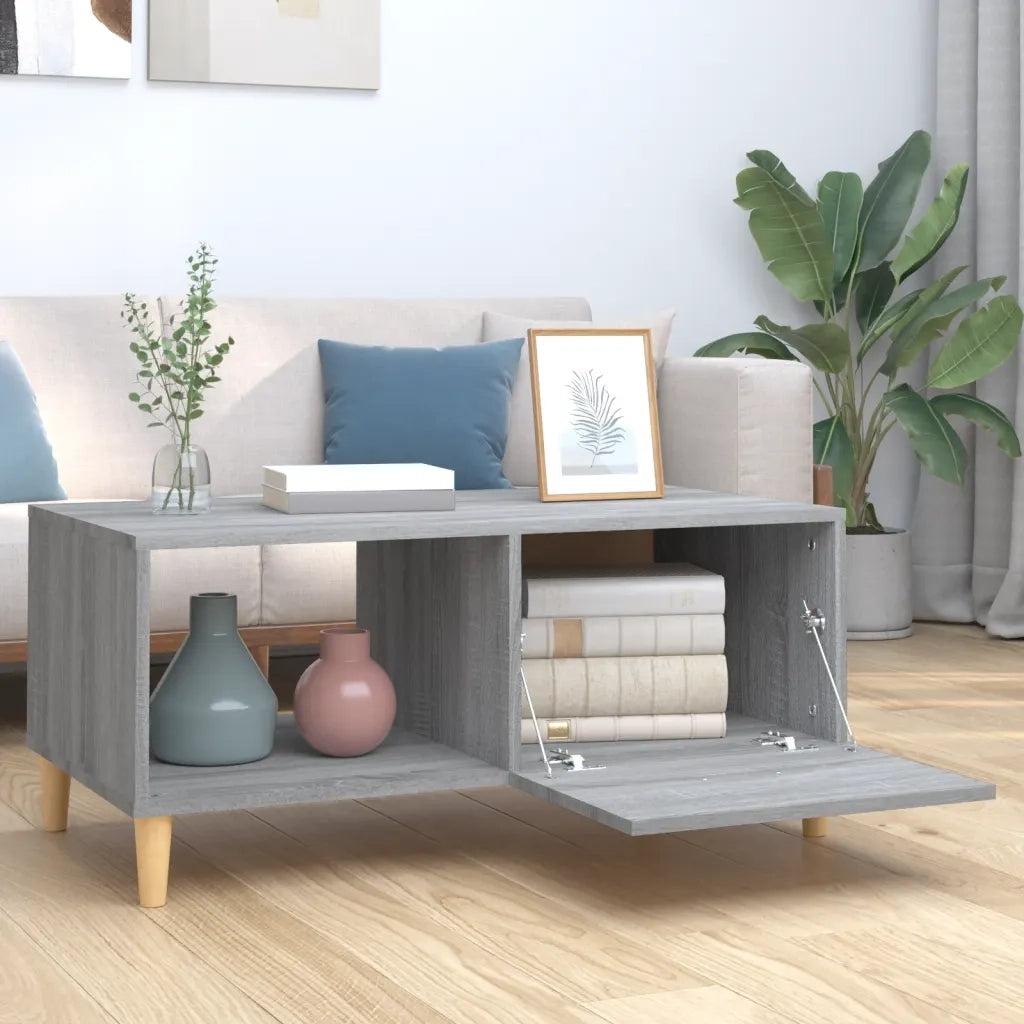 Tavolino salotto | Tavolino da caff¨¨ | Tavolino da Soggiorno Grigio Sonoma 89,5x50x40 cm Legno Multistrato