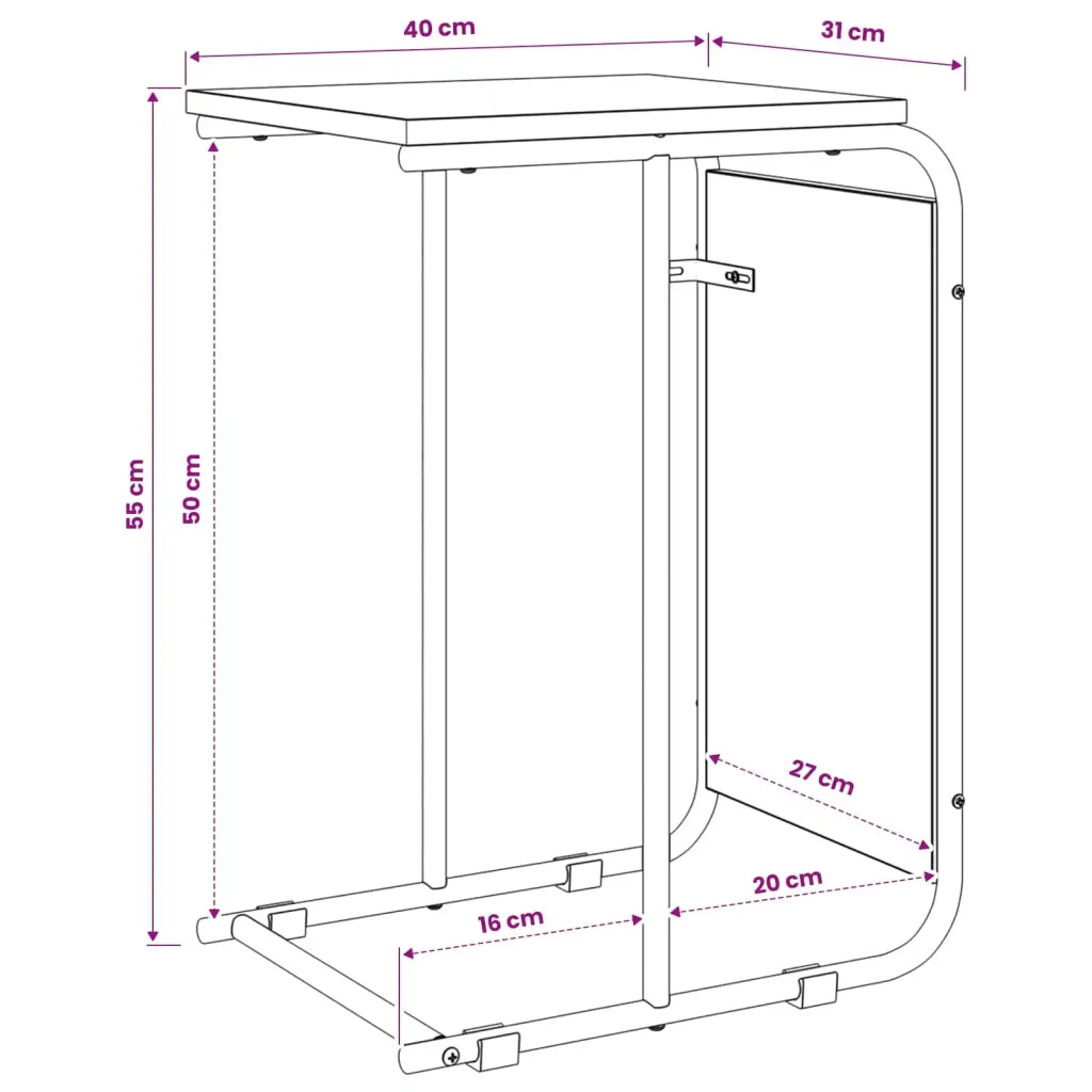 Tavolo laterale Legno antico 40 x 31 x 55 cm 8013660
