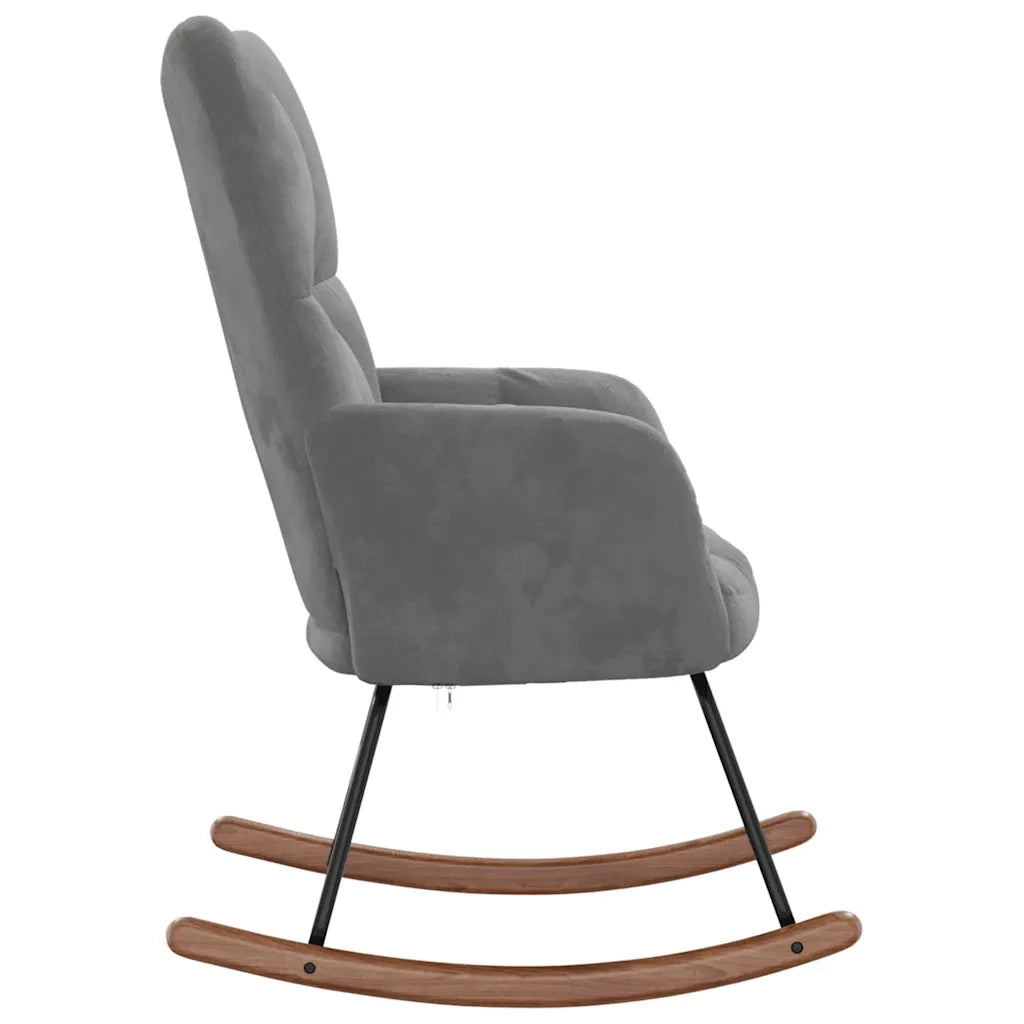 Sedia da Pranzo Grigio Scuro in Velluto CFW3428805