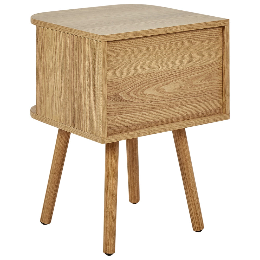 Comodino in legno chiaro Gambe in legno massiccio MDF Scorrevole Armadio Soggiorno