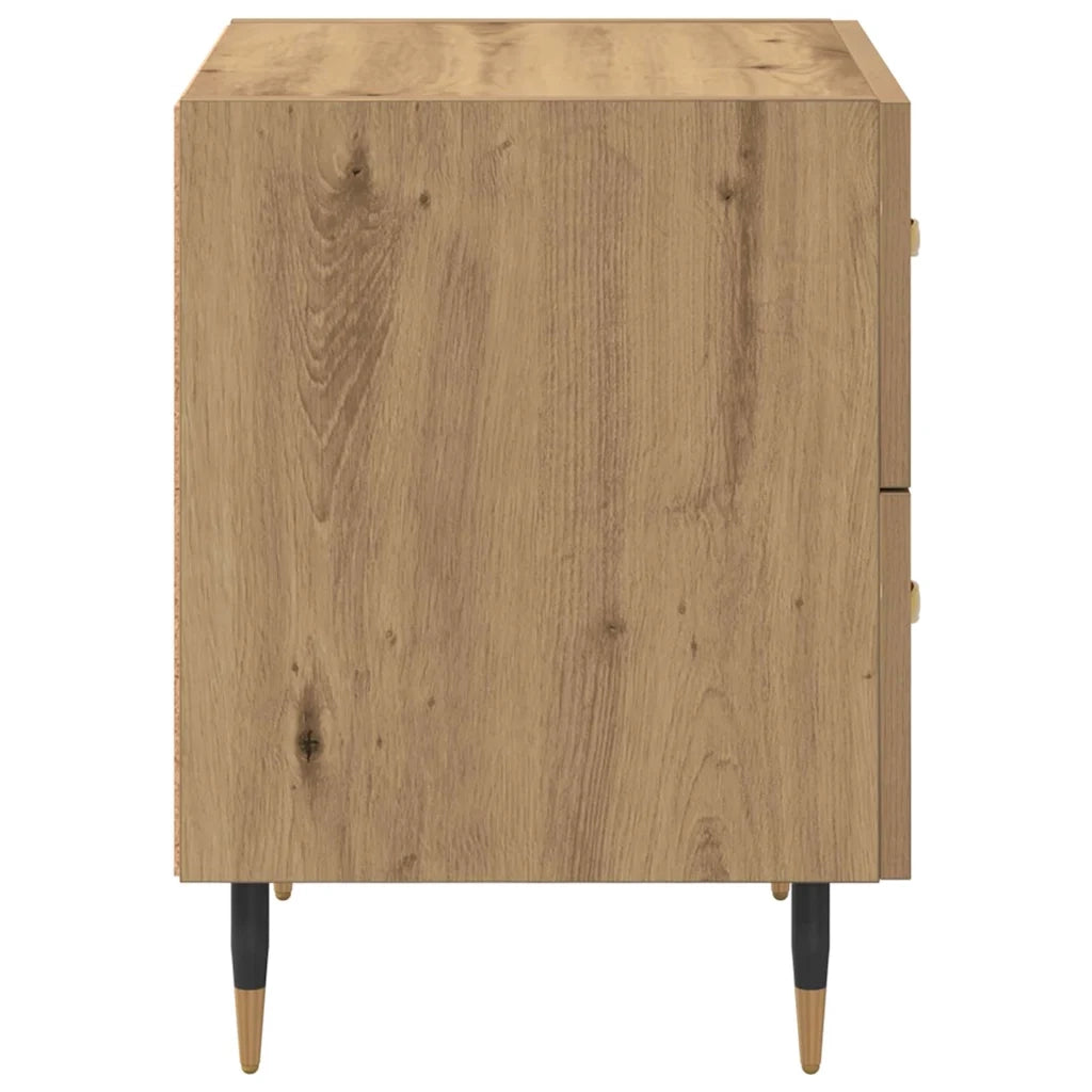 Armadio da Notte 2 pcs Rovere artigianale 40 x 35 x 47,5 cm
