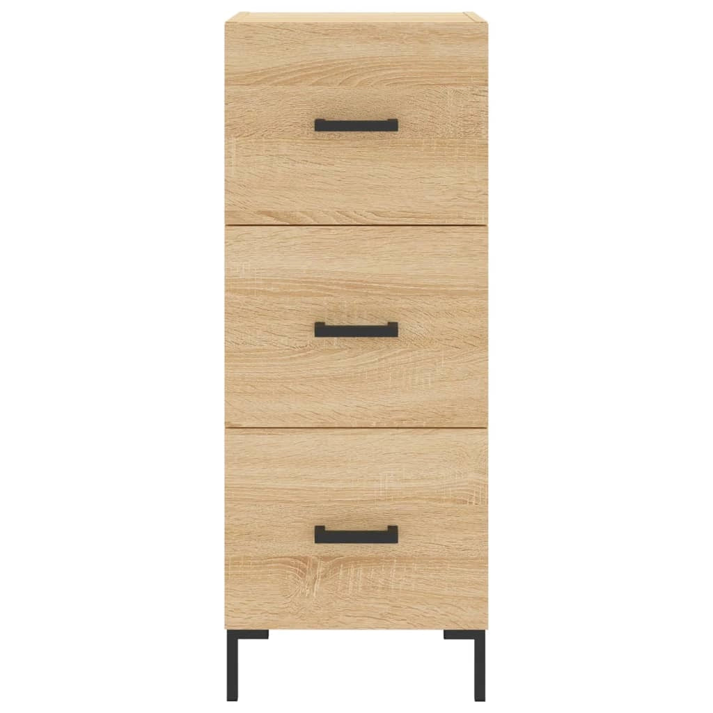 Buffet credenza cassettiera armadio mobile contenitore organizer cucina soggiorno rovere Sonoma 34,5 x 34 x 90 cm legno ingegnerizzato marrone 02_0031523