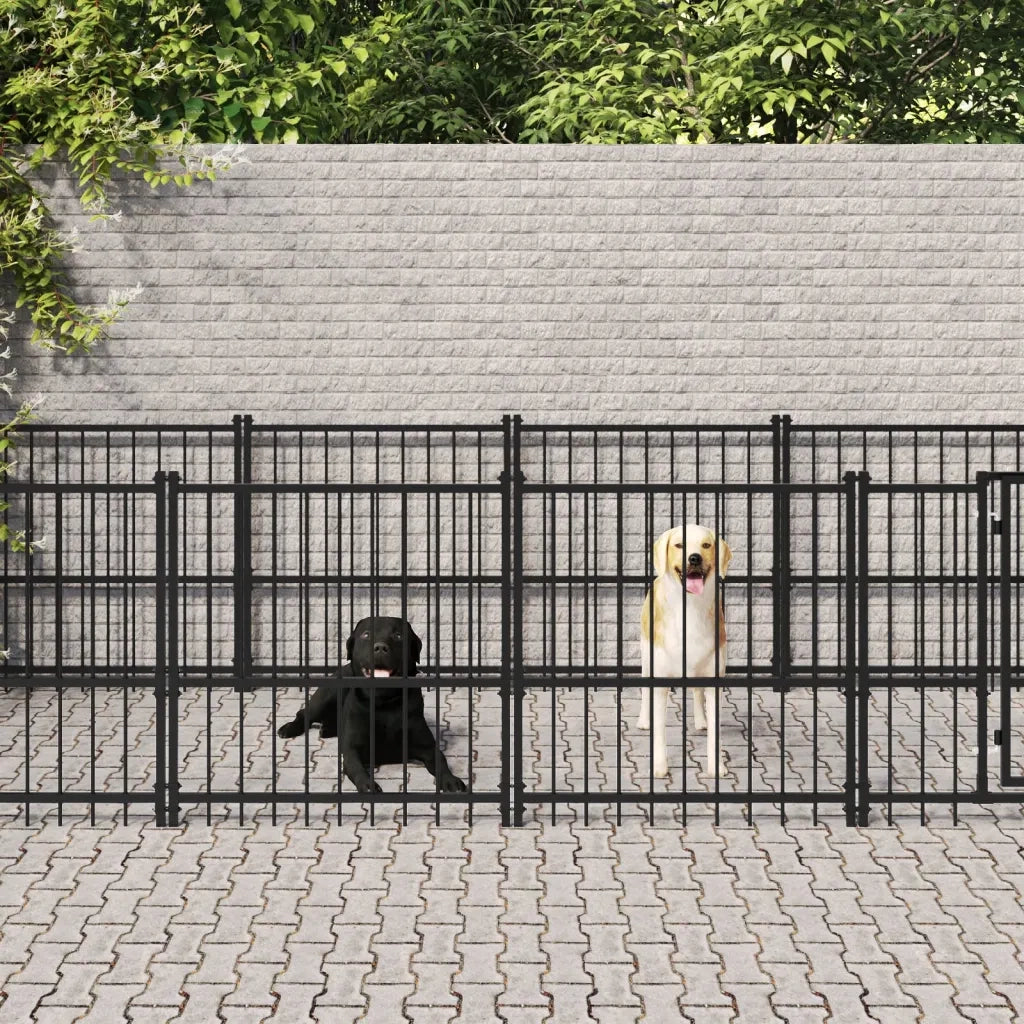 Gabbia per Cani da Esterno in Acciaio 11,26 mÂ²