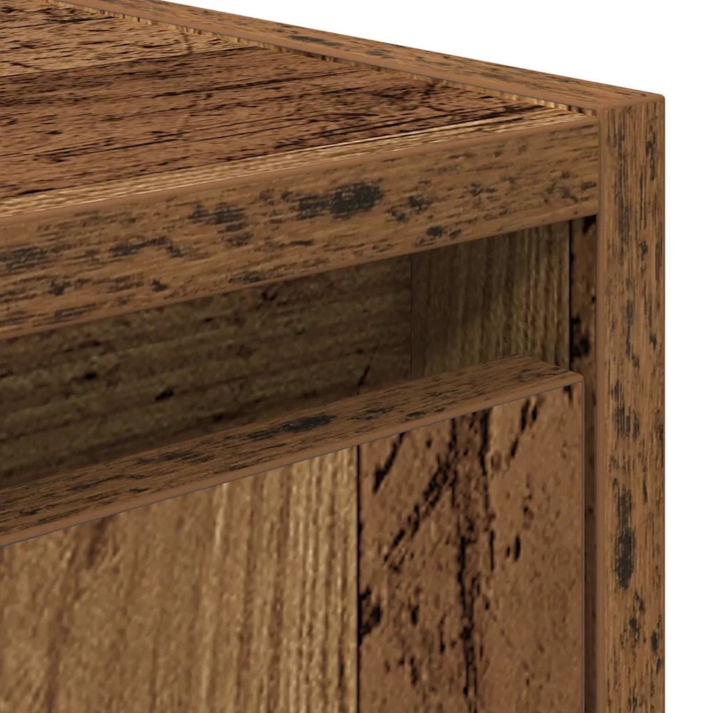 Comodino a Muro Legno Antico 38x34x40 cm 861243