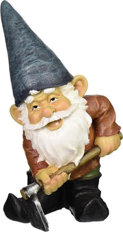 Gnom con uncino decorativo figurina in resina