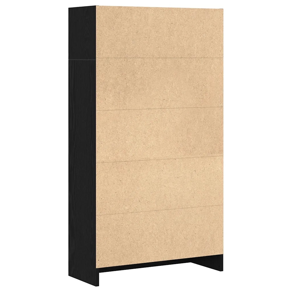 Libreria Rovere Nero 60x24x109 cm in Legno Multistrato 862455