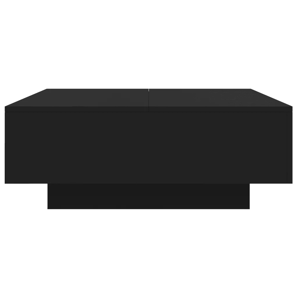 Tavolino da salotto | Tavolino da caff¨¨ | Tavolino da Soggiorno con Luci LED Nero 80x80x31 cm