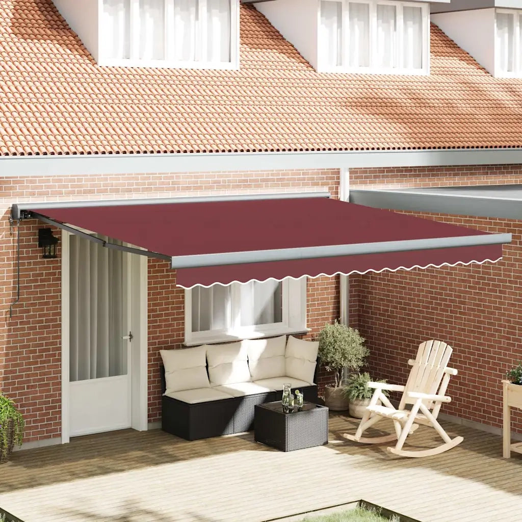 Tenda da Sole Retrattile Automatica Bordò 400x300 cm 3215330