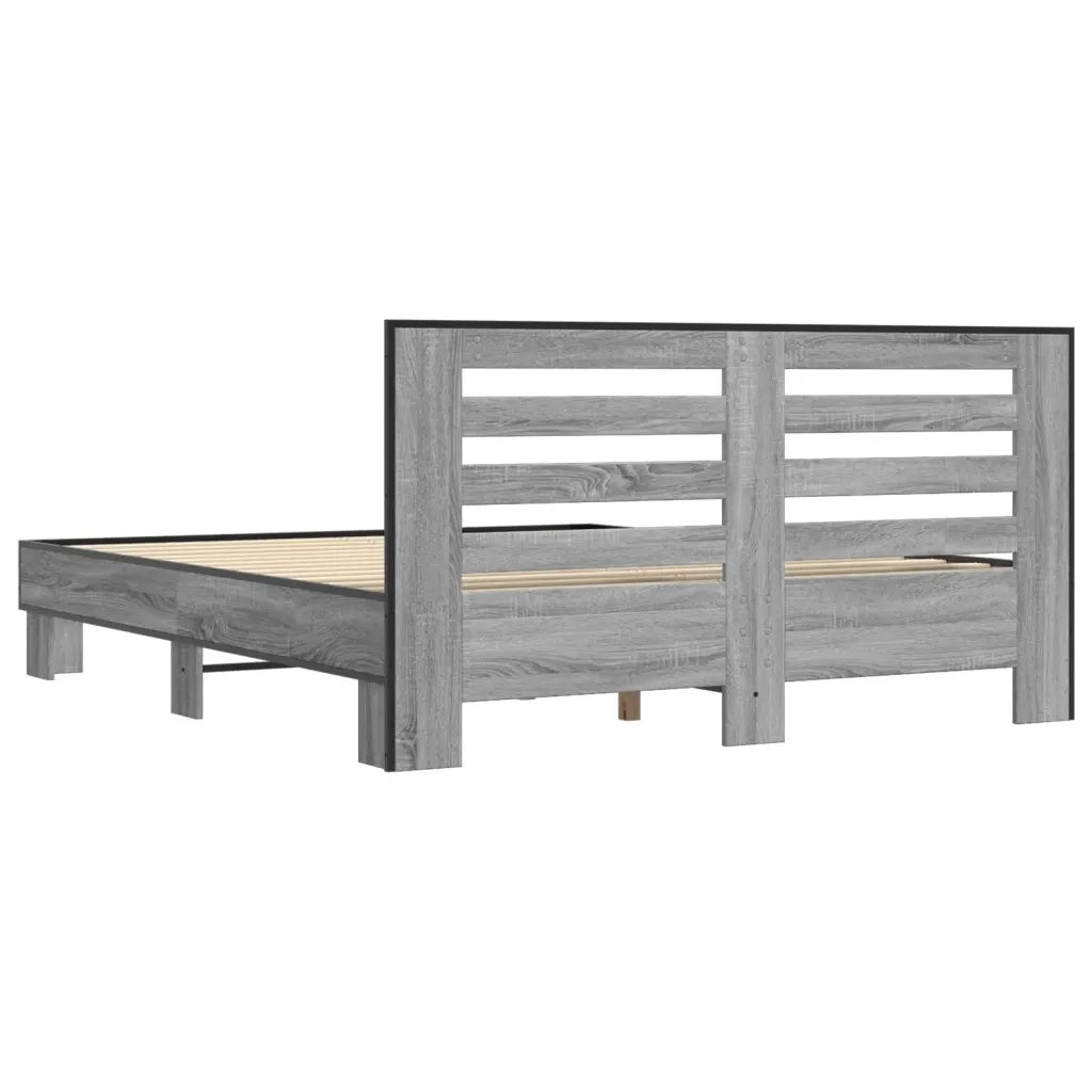 Giroletto Grigio Sonoma 150x200 cm in Legno Multistrato Metallo