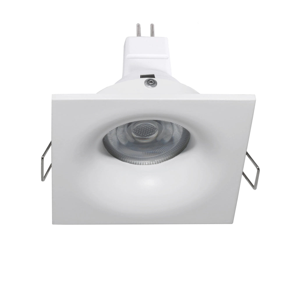 Faretto LED 7W incasso 7cm luci soffitto box doccia bagno turco GU5.3 alimentatore 12V IP65 QUADRATO LUCE 6000K