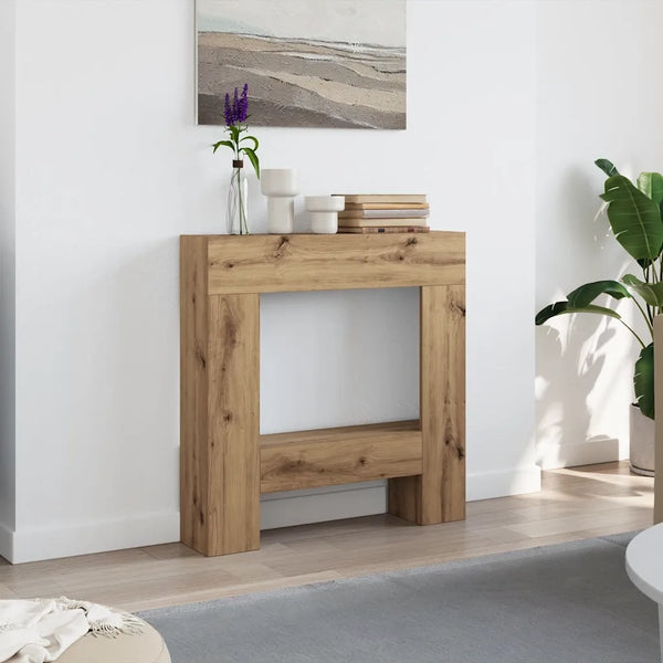 vidaXL Cornice per Camino Rovere Artigianale 81x18x82 cm Truciolato