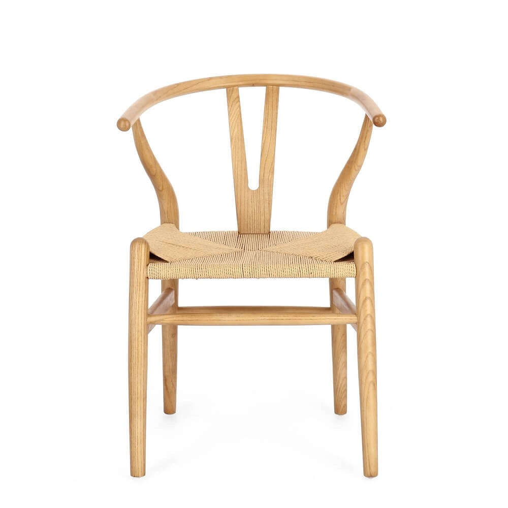 Sedia in Legno di Olmo con Seduta in Corda di Carta - DIANA